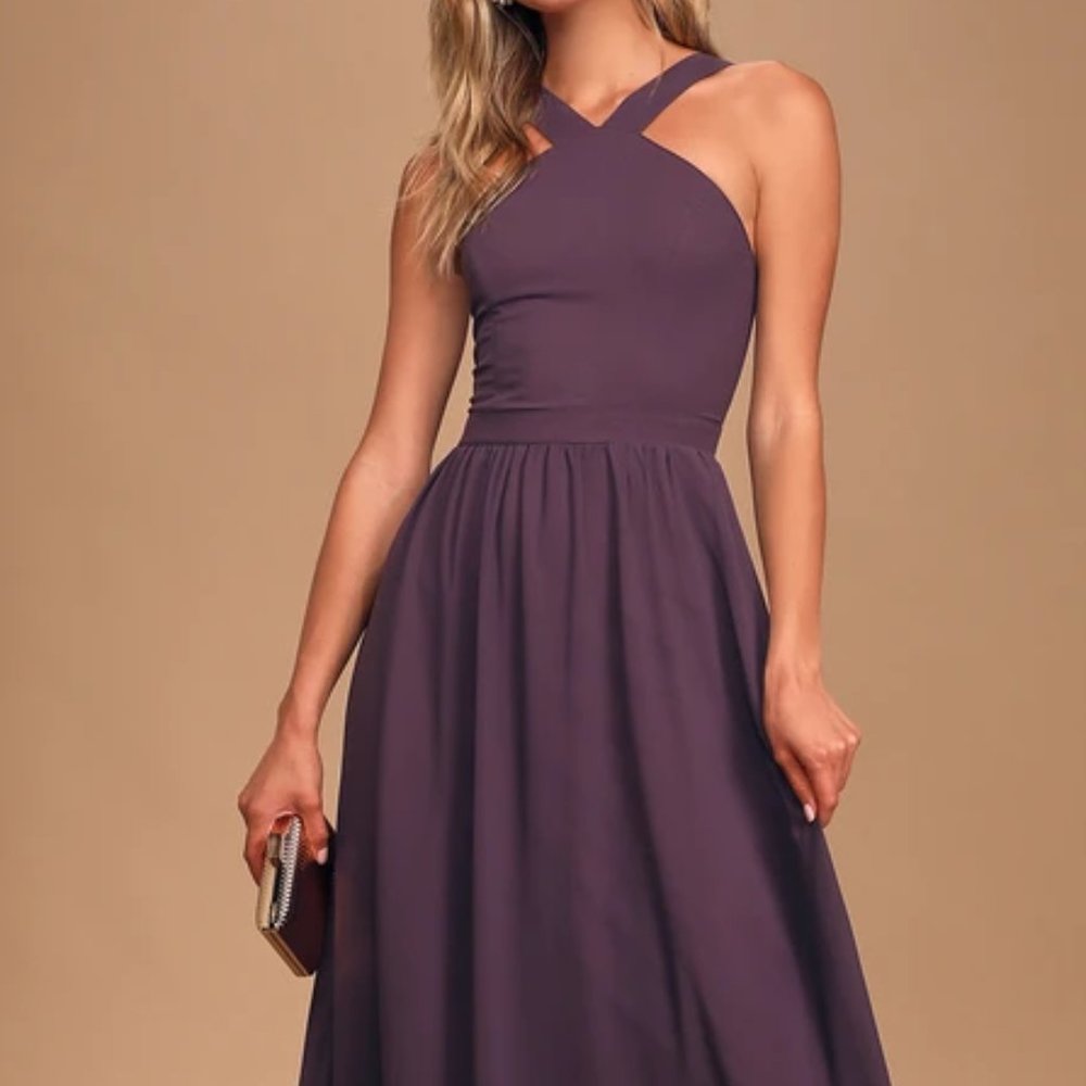 Air of Romance Dusty Purple Maxi Dress